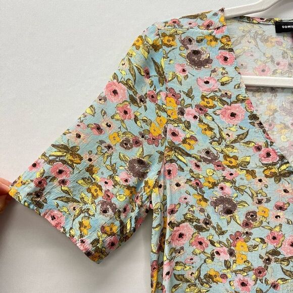 Something Navy Arielle Charnas Floral Top Size XS - Picture 6 of 10